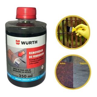 Removedor De Ferrugem Recupera Metal Chassi Aço Carbono Wurth 250ml