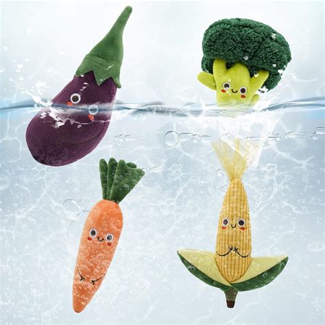 Vegetables Food Plush Toys 4 Piece Cute Plush Stuffed Toy With Carrot Broccoli Corn