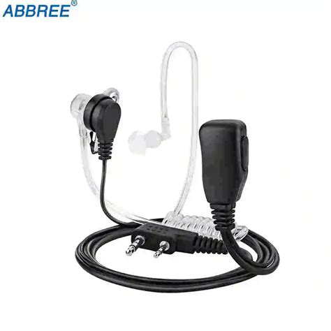 Radio Mic Earpiece Headset 2 Pin Ptt Covert Acoustic Tube Earpiece For Walkie Talkie Kenwood