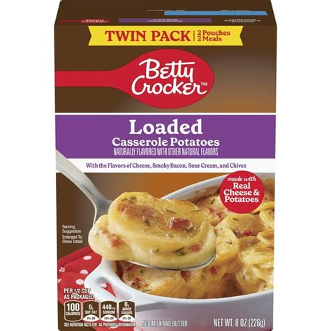 Betty Crocker Loaded Casserole Potatoes Made With Real Cheese Twin Pack 8 Oz Box