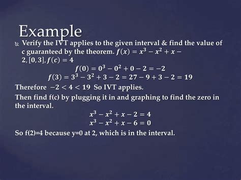 Ppt Intermediate Value Theorem Powerpoint Presentation Free Download