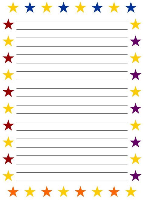 Full Size Printable Lined Paper With Border