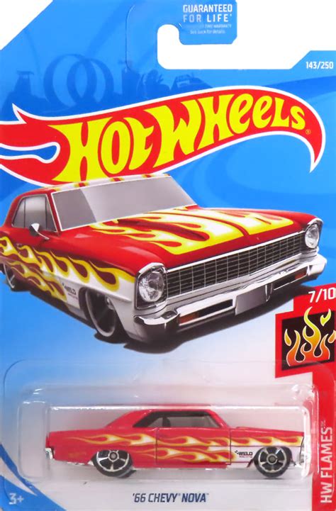 駿河屋 CHEVY NOVA レッドホワイトファイアパターン Hot Wheels HW FLAMES FYC ホットウィールhotwheels