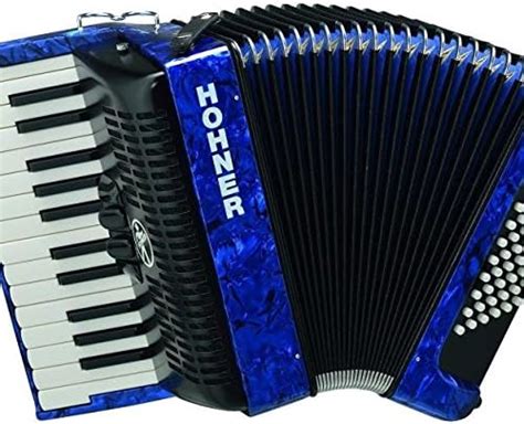 Hohner Piano Accordion Bravo Ii 48 Pearl Dark Blue With Gig Bag And Straps Musical