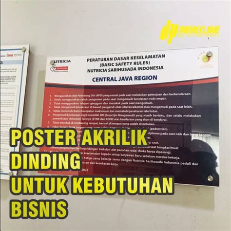 Akrilik Poster Display Dinding Untuk Pendukung Bisnis Indoreklame Co Id