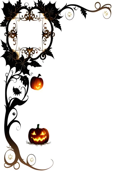 Halloween Pumpkin Border Frame Ai Generative 27762854 PNG