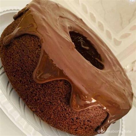 Bolo De Chocolate Cobertura De Chocolate Nacolher