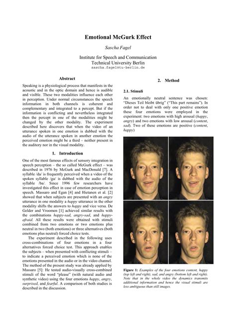 (PDF) Emotional McGurk effect