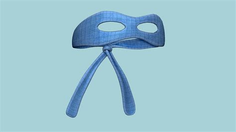 Ninja Turtle Mask 01 - Blue 3D Model by gsommer