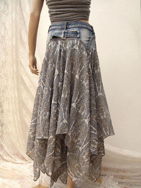 Декор и вторая жизнь одежды | Upcycle clothes, Boho upcycled, Sewing skirts