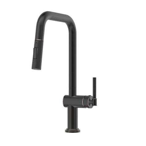 Homlux Single Handle Pull Down Sprayer Kitchen Faucet With High Arc Spout In Oil Rubbed Bronze