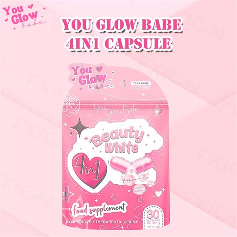 You Glow Babe Beauty White In Glutathione Advance Whitening Capsules New Packaging