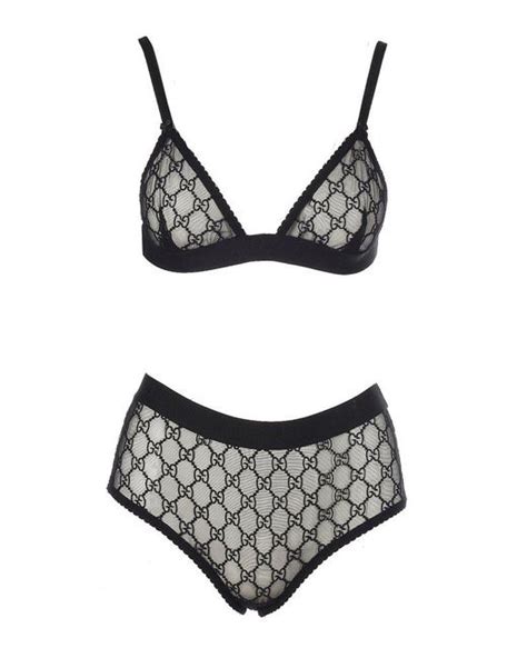 Gucci GG Monogram Lingerie Set In Black Lyst