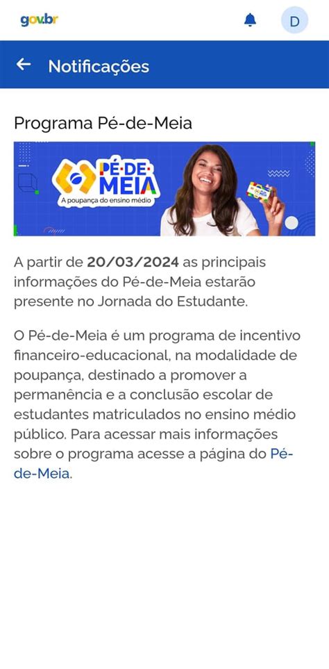 Pé de meia alunos podem consultar se foram contemplados a partir desta