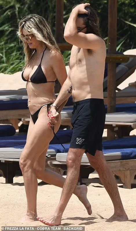 Heidi Klum 50 Stuns In A String Bikini While Kissing Husband Tom Kaulitz On The Beach