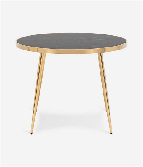 Стол Гелиос с черной столешницей на золотых ножках - купить в интернет ...