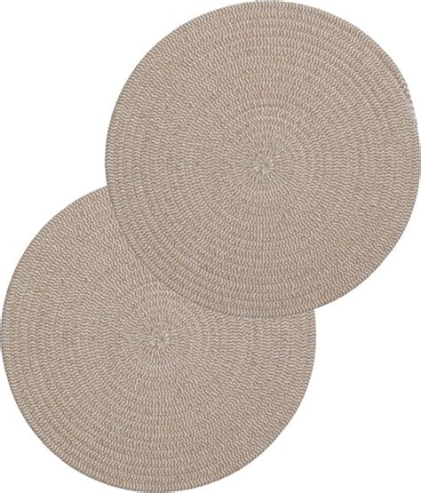 Set Van X Stuks Placemats Taupe Katoen Cm Onderleggers Bol