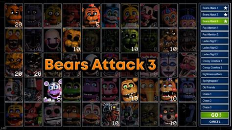 Fnaf Ultimate Custom Night Bears Attack 3 Youtube