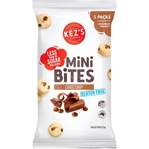 Kezs Kitchen Mini Bites Chocolate Chip 5 Pack Woolworths