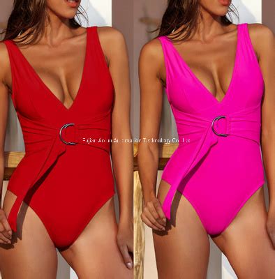 The Amazon Swimsuit Is A One Piece Solid Color Metal Ring Swimsuit Bikini Bikini 2020 And