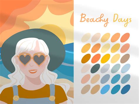 Beach Procreate Colour Palette And Illustration So Mad About Design