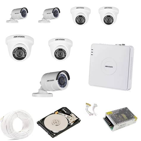 CCTV 2MP Hikvision 7 Camera HD 8ch DVR Combo set - Balapur HYD