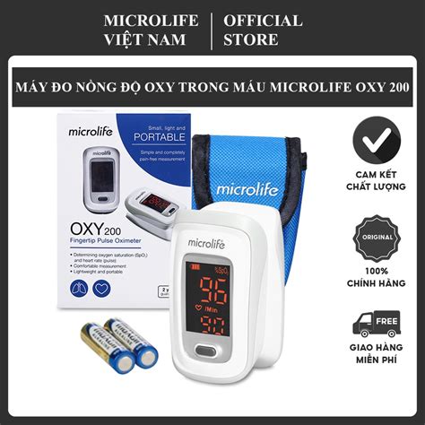 Máy đo nồng độ oxi trong máu microlife oxy200 Thương Hiệu Thụy Sỹ Bảo