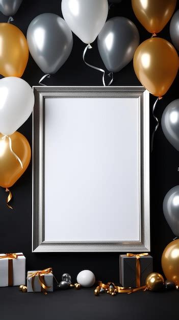 Premium Photo Wallpaper Background Frame Happy Birthday With Balloon