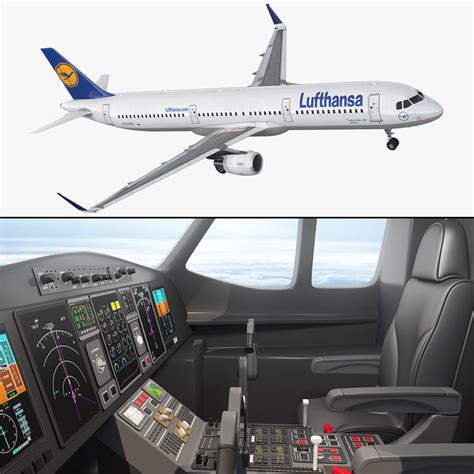 3D airbus a321 lufthansa interior model - TurboSquid 1255234