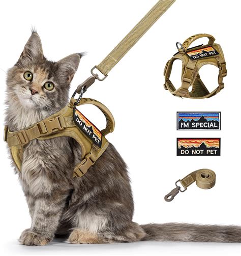 Nanappice Tactical Cat Harness And Leash For Walking Esacpe Proof