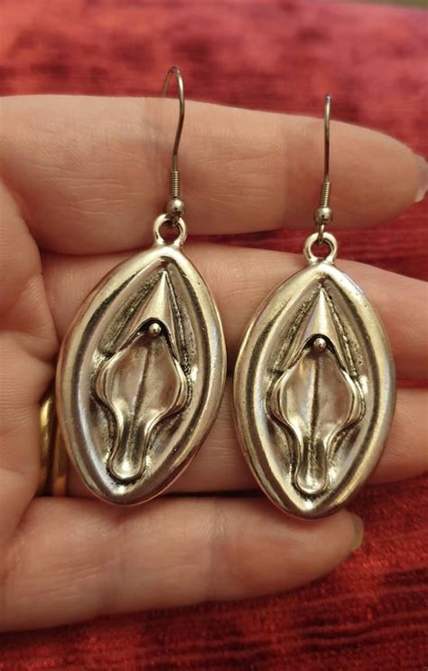 Vulva Earrings Women S Body Parts Vagina Dangle Drop Etsy