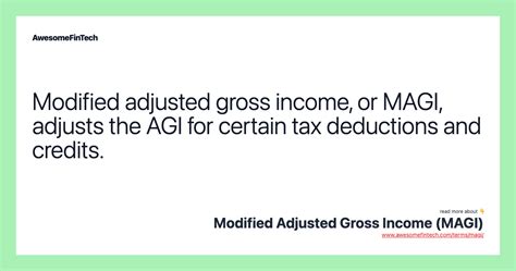 Modified Adjusted Gross Income Magi Awesomefintech Blog