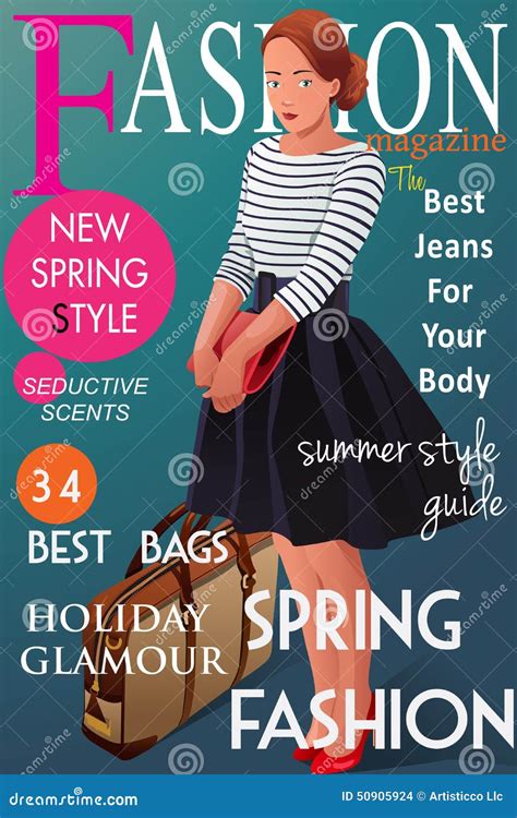 Fashion Magazine Cover Stock Illustration Illustration Of