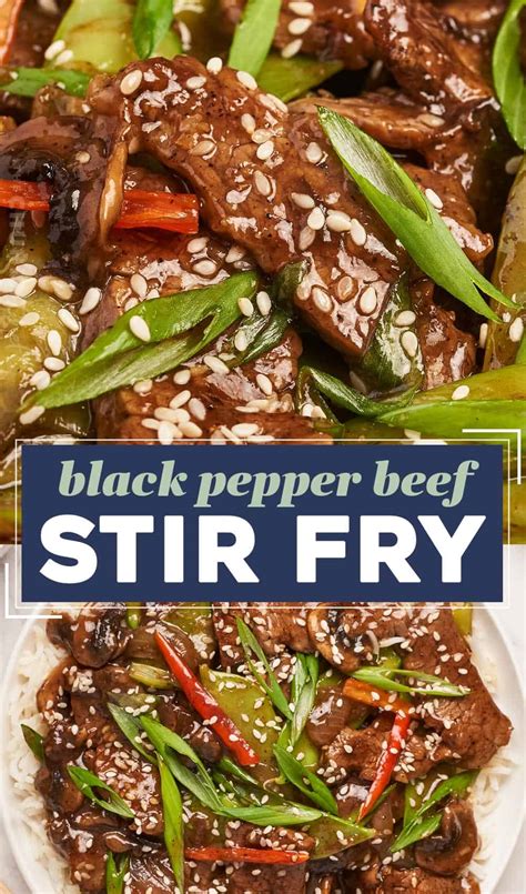 Ginger Black Pepper Beef Stir Fry The Chunky Chef