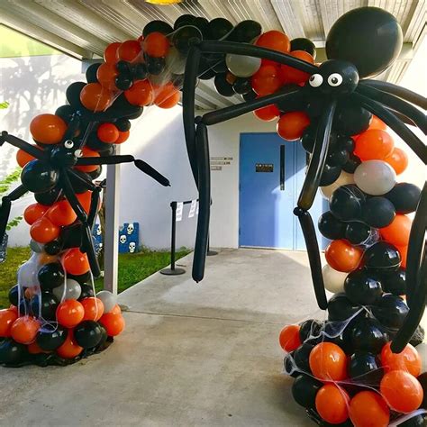 Pi Ces Kit De Guirlande De Ballons Pour Halloween Avec Toile D