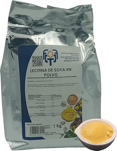 Lecitina De Soya En Polvo 1 Kg Emulsificante Dispersante Amazon