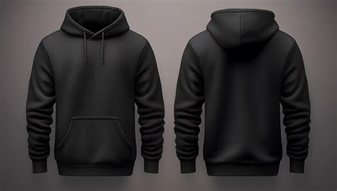 Premium Photo | Black hoodie mockup hoodie template hoodie mockup ...