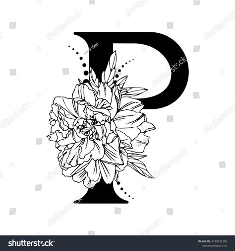 Vector Flower Alphabet Floral Design Letter Stock Vector Royalty Free