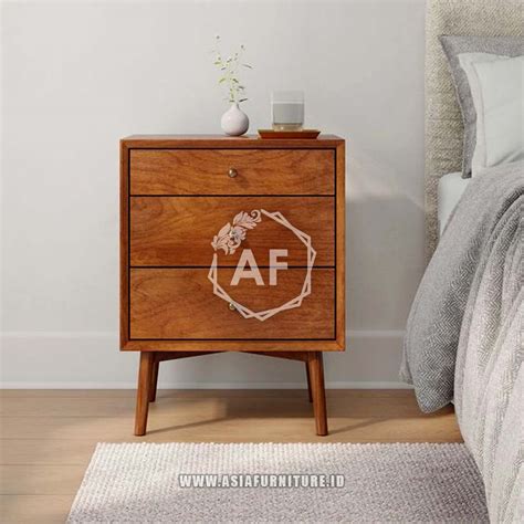 Meja Nakas Kayu Jati Laci Minimalis Asia Furniture Living