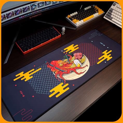 Miếng Lót Chuột Cỡ Lớn Ramen Deskmat 90x40cm 80x30cm độ dày 4 mm Gearhack