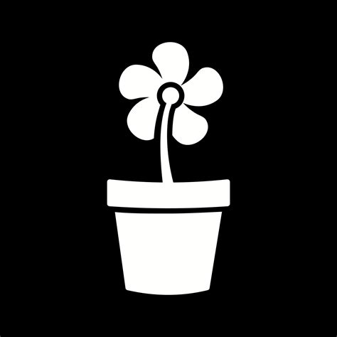 Flower Pot Vector Icon 19526279 Vector Art at Vecteezy