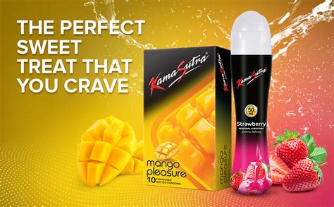 Buy Kamasutra Mango Flavoured Condoms For Men Count 10 With Strawberry