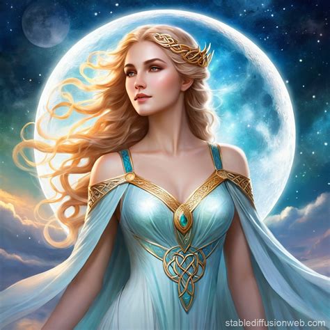 the celtic goddess of the moon Prompts | Stable Diffusion Online