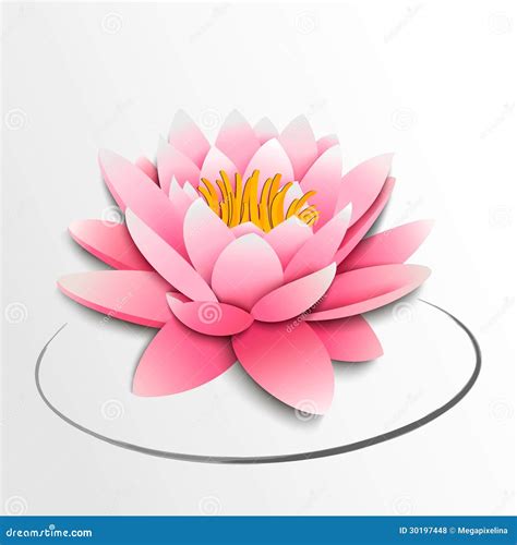 Lotus Flower Pink Purple Logo Icon Cartoon Vector