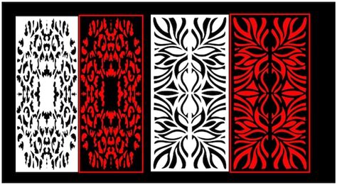 Premium Vector | A black and white card with a red and black pattern ...