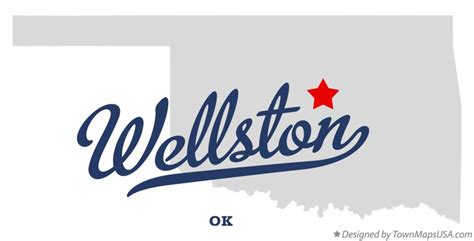 Map of Wellston, OK, Oklahoma