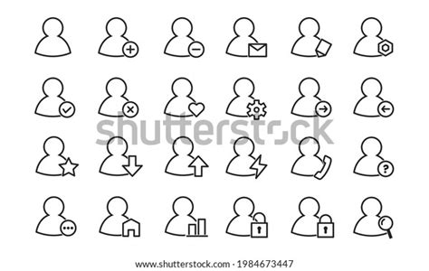 Vector Illustration User Icon Set Design Stock Vector (Royalty Free ...