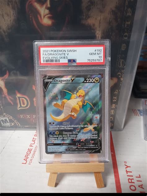 Psa Gem Mint Dragonite V Full Alt Art Evolving Skies