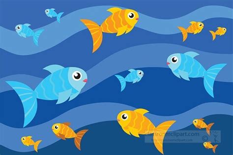 Marine Life Clipart-cute underwater fish animals educational clip art ...