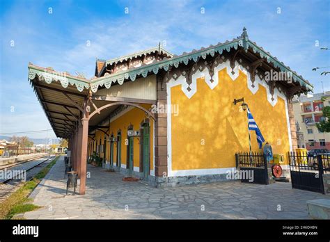 train station. beautiful old train station, architecture. Volos Greece ...